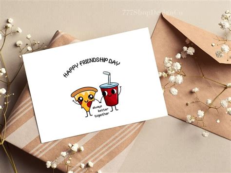 Friendship Day Card Printablefunny Quoteshappy Friendship - Etsy