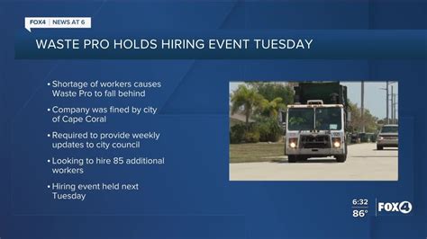 Waste Pro Hiring Event Tuesday Youtube