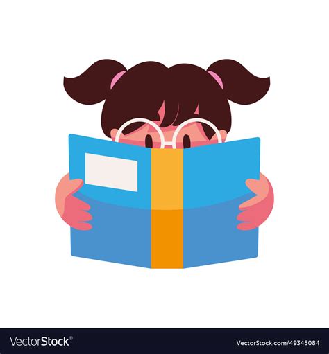 Girl Reading And Studding Royalty Free Vector Image