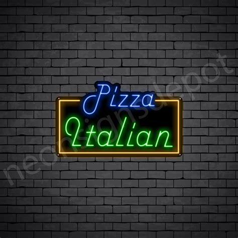 Pizza Italian Neon Sign Neon Signs Depot