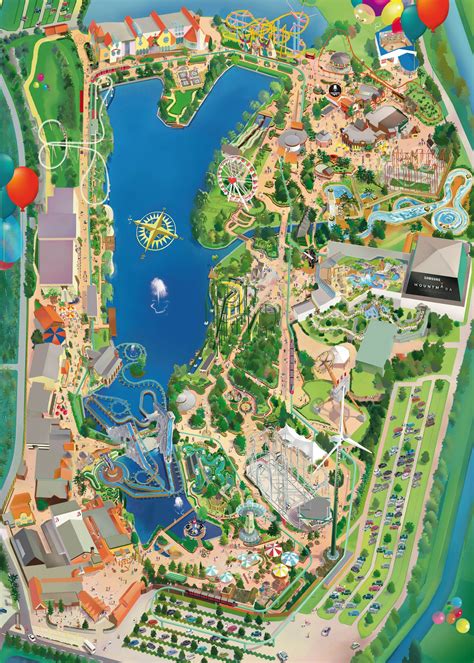 Parkplan Bobbejaanland Theme Park Planning Theme Park Map Planning