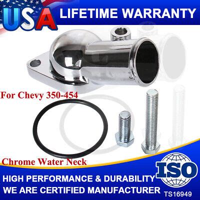 Chrome Water Neck Thermostat Housing For Chevy V L Small