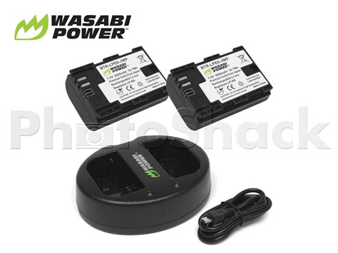 Lpe Battery For Canon Pack Dual Charger Wasabi Power Lpe Kit