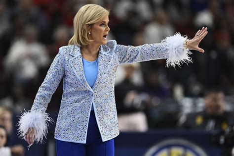 Kim Mulkey Outfits LSU HC Arrives In Dazzling Blue Outfit During