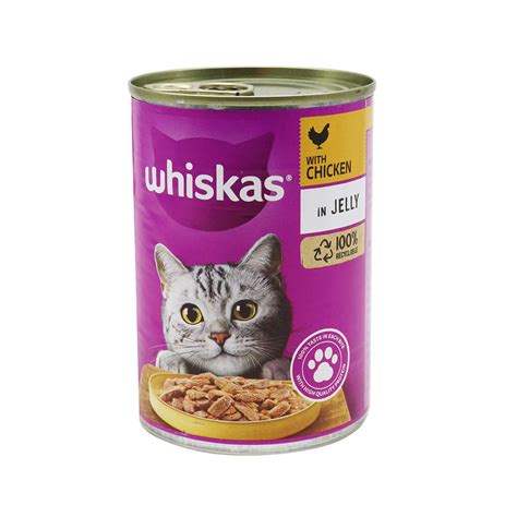 Whiskas Adult Wet Cat Food Chicken In Jelly Tin 400g Maxideals