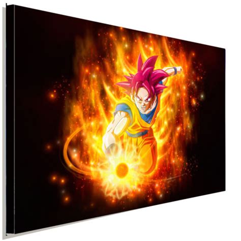 Son Goku SSG Dragon Ball Super Leinwandbild AK ART Kunstdruck Wandbild