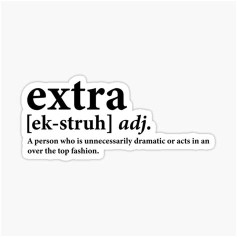 Extra Definition Sticker For Sale By Creatiiveup Redbubble