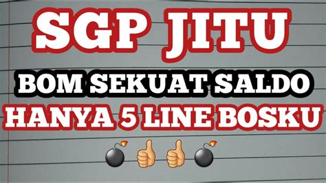 Prediksi Sgp Kamis Maret Rumus Sgp Jitu Paito Sgp Bocoran