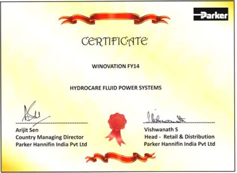 Awards Achievements Hydrocare Fluidpower Systems