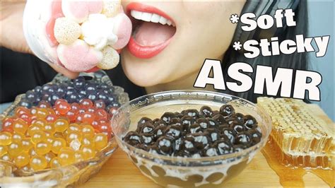 Asmr Best Sticky Squishy Eating Sounds Honeycomb Popping Boba