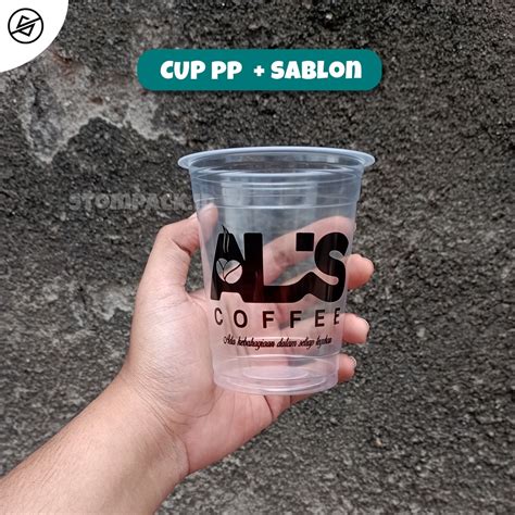 Jual Minimal Pcs Sablon Gelas Plastik Cup Plastik Pp Oz Oz