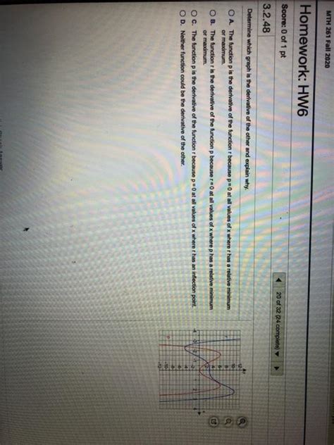 Solved MTH 261 Fall 2020 Homework HW6 Score 0 Of 1 Pt 20 Chegg