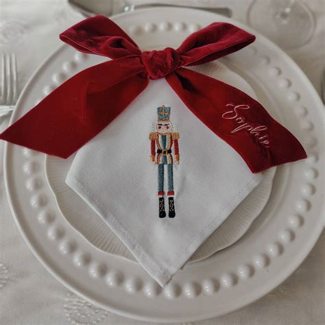 Nutcracker Embroidered Napkin By Puffin Co