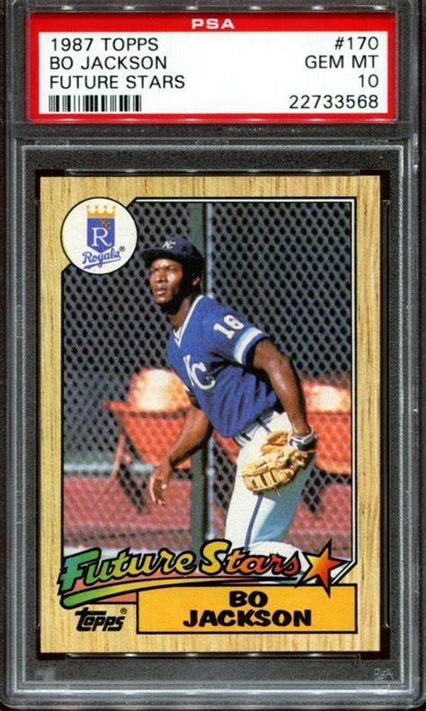 PSA 10 BO JACKSON 1987 TOPPS FUTURE STARS 170 ROOKIE RC ROYALS Bo