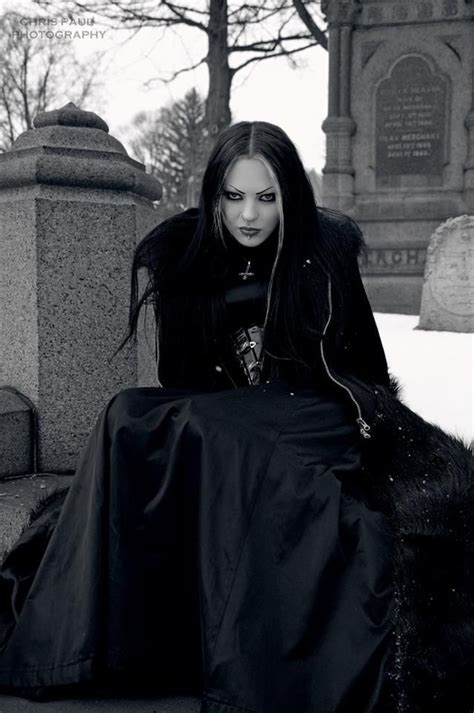 Nice Mood On This Cemetary Shot With Goth Girl Attitude Victorian