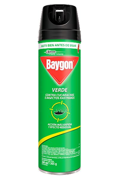 BAYGON VERDE CONTRA CUCARACHAS E INSECTOS RASTREROS 360ML Limpiatodo