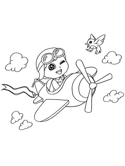 Dibujos De Adorable Piloto Para Colorear Para Colorear Pintar E