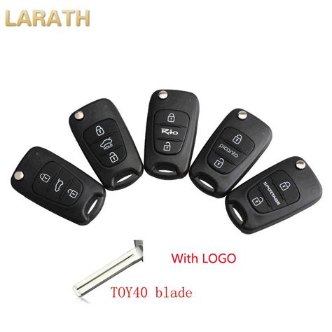 LARATH 3 Buttons Flip Remote Key Shell For Kia Rio Picanto Sportage KIA