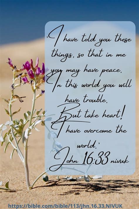 Verse John1633 Peace John 16 33 Verses