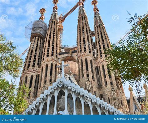 Sagrada Familia Passion Facade Editorial Stock Photo Image Of Church