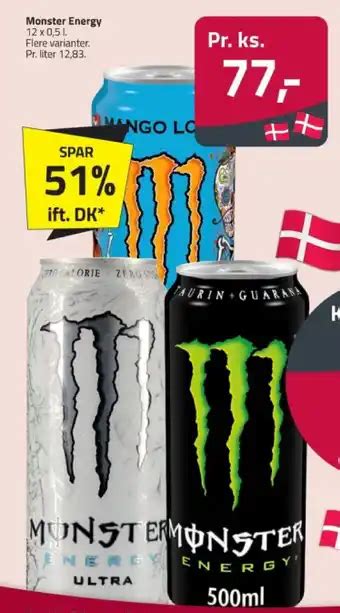 Monster Energy 12 X 0 5 L Tilbud Hos Fleggaard