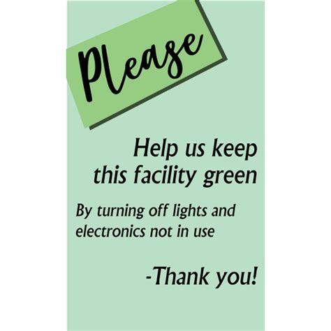 Vertical Lights Off Conserve Energy Sign Custom Signs