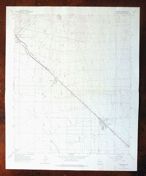 Wittmann Arizona Vintage Original Usgs Topo Mapa Etsy