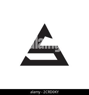 Abstract Letter Sa Simple Arrow Geometric Logo Vector Stock Vector