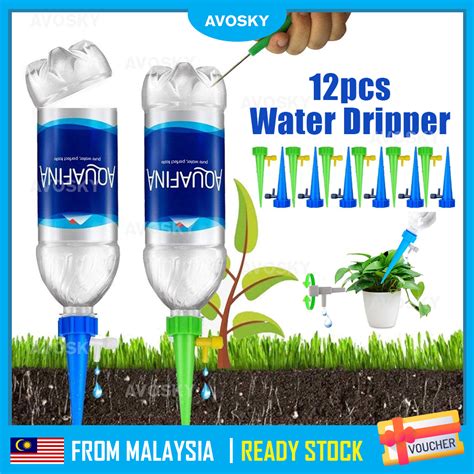 AVOSKY 12pcs Automatic Self Watering Spikes Device Drip Irrigation