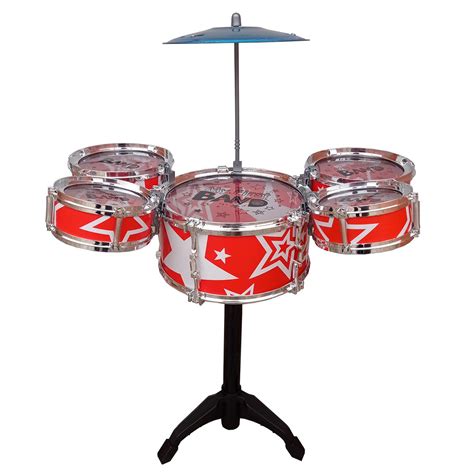 Mini Bateria Musical Infantil Tambores Banco Jazz Drum Shopee