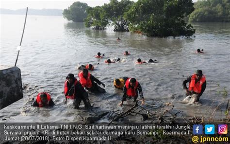 Kaskoarmada II Tinjau Latihan Jungle Survival Prajurit KRI