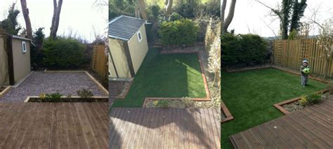 Artificial Grass Garden Before And After Pst Lawns