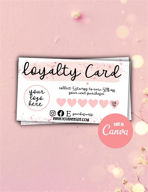 Loyalty Card Reward Punch Cards Discount Cards Business Card Stamps