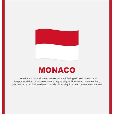 Premium Vector Monaco Flag Background Design Template Monaco