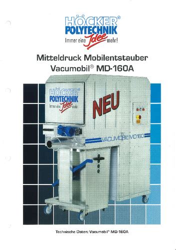 HÖCKER VACUMOBIL MD 160A WOOD TEC PEDIA