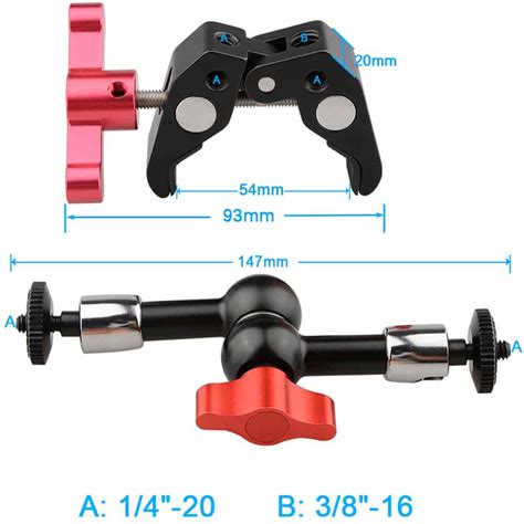 Mounting Grips Mounts CAMVATE C1670 SUPER CLAMP WITH MAGIC