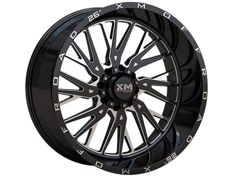 Xm Offroad Milled Gloss Black Xm 354 Wheels Rugged Ridge