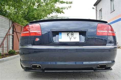 CENTRAL REAR SPLITTER AUDI S8 D3 Without Vertical Bars Gloss Black