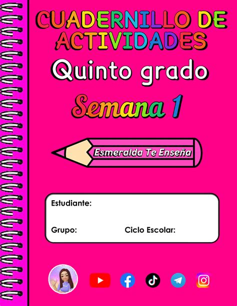 5 S1 Cuadernillo DE Actividades Esmeralda Te Enseña Anexos