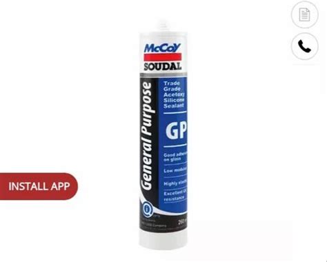 Mccoy Soudal Gp Silicone Sealant 260 Ml At Rs 130 In New Delhi ID