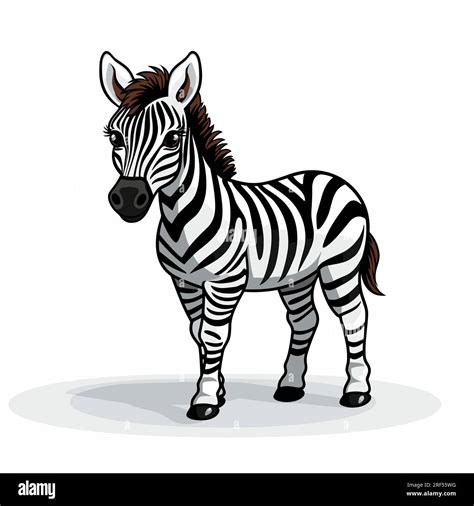 Zebra hand-drawn comic illustration. Zebra. Cute vector doodle style ...