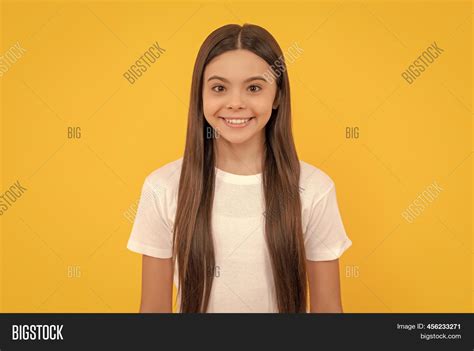 Cheerful Kid Long Hair Image Photo Free Trial Bigstock