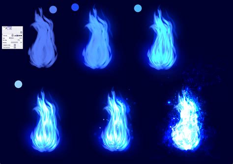 Blue Fire - EASY tutorial by ryky | Digital painting tutorials ...