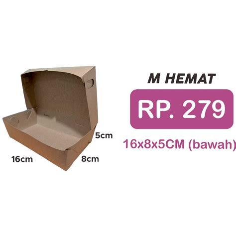 Jual Lunch Box Paper Kotak Makan Dus Kraft Coklat Takeaway Dus