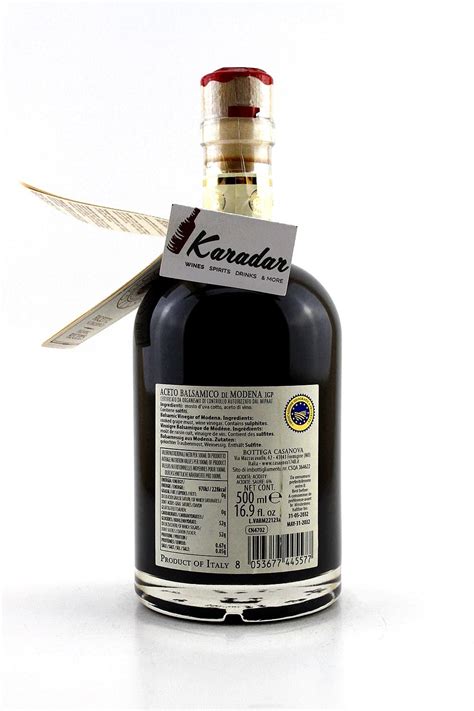 Aceto Balsamico di Modena IGP Qualitá 6 500 ml Acetaia Casanova 1