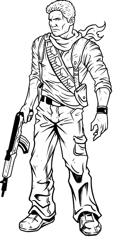 Uncharted 4 Coloring Sheet Coloring Pages