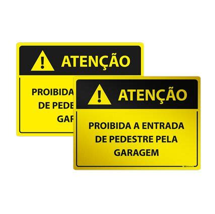 Placa Proibida Entrada De Pedestres Pela Garagem Afixgraf