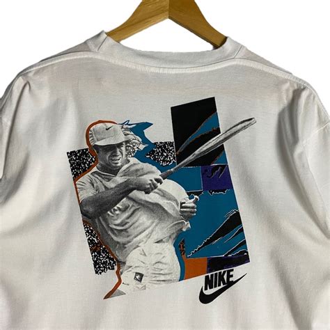 Vintage 90s Nike Court Andre Agassi Print Nowt T Shirt Size L Etsy