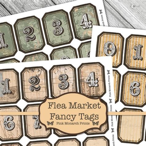 Flea Market Tags Shabby Chic Paper Junk Journal Kit Vintage Etsy