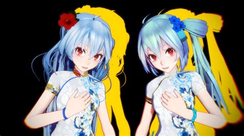 [mmd]tda China Dress Long Hair Miku And Miku V3 By Woailcy On Deviantart